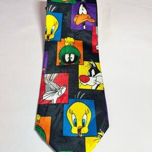 VTG 1993 Looney Tunes Mania Character Necktie